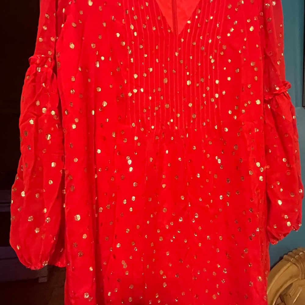 Lily Pulitzer Women's Red Polka Dot Top Size 10 - Picture 8 of 17